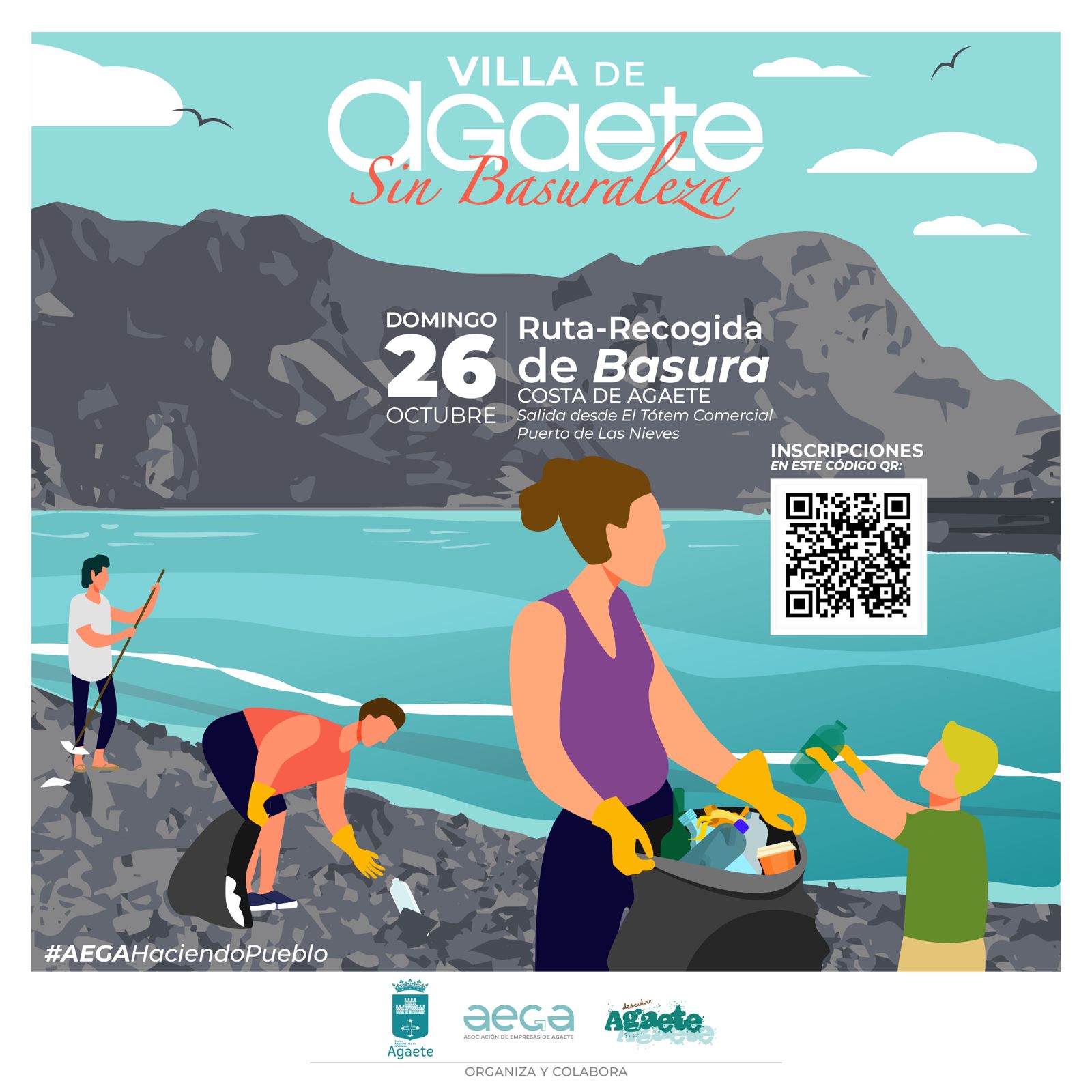 🌊 ¡Vuelve “Villa de Agaete sin Basuraleza”! Súmate este 26 de octubre a cuidar lo que es de todos ♻️